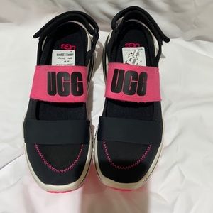 Pink and Black Sling back UGG runners
